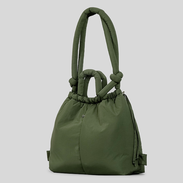 Lightweight Nylon Drawstring Shoulder Bag