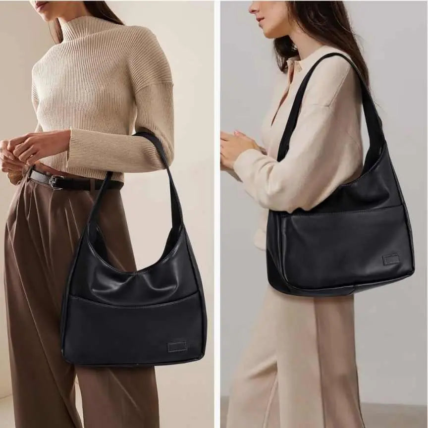 Retro Casual PU Leather Large Capacity Commuter Shoulder Bag