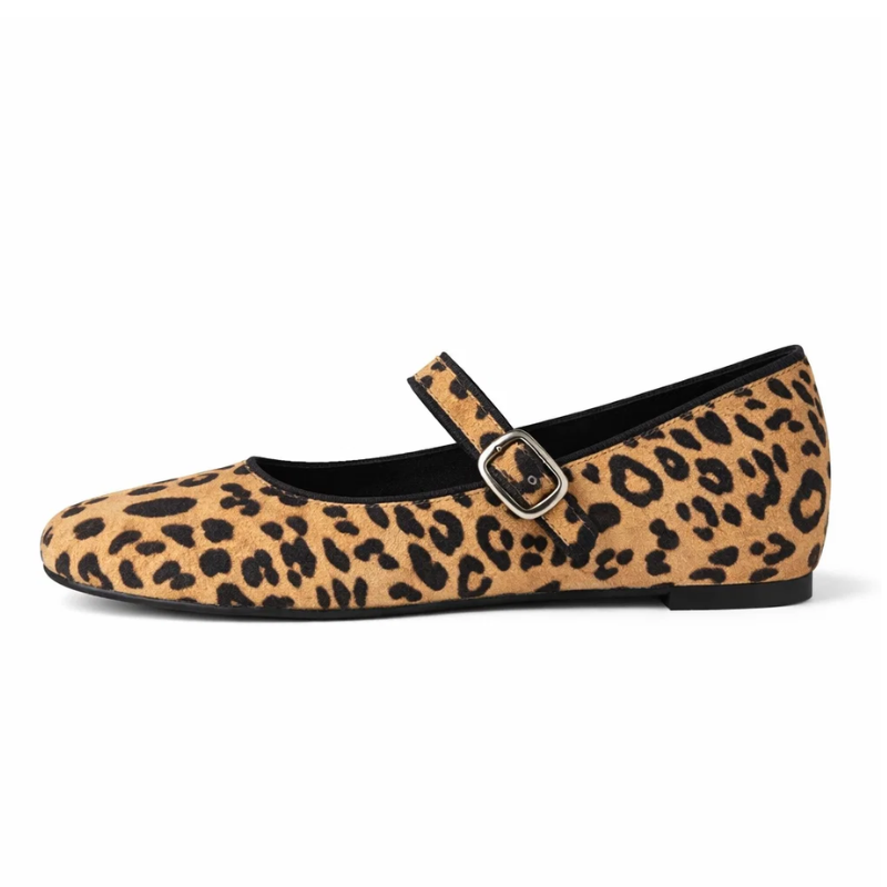 Leopard Print Hidden Wedge Pumps