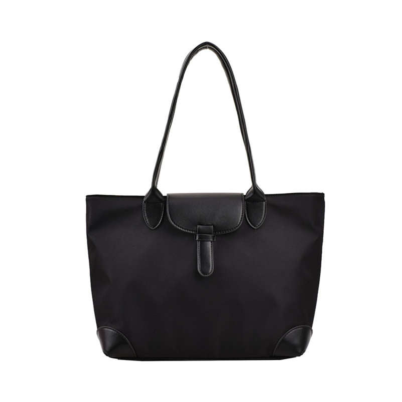 Contrast Color Oxford Cloth Commuter Canvas Tote