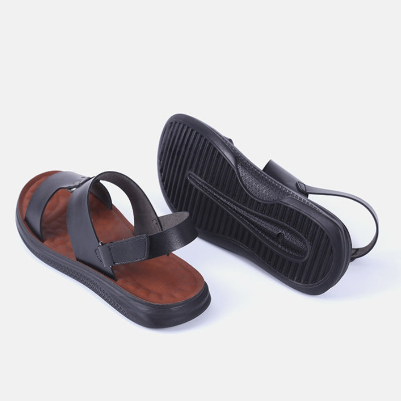 Shidertion Men's Dual Buckle Comfort Sandals