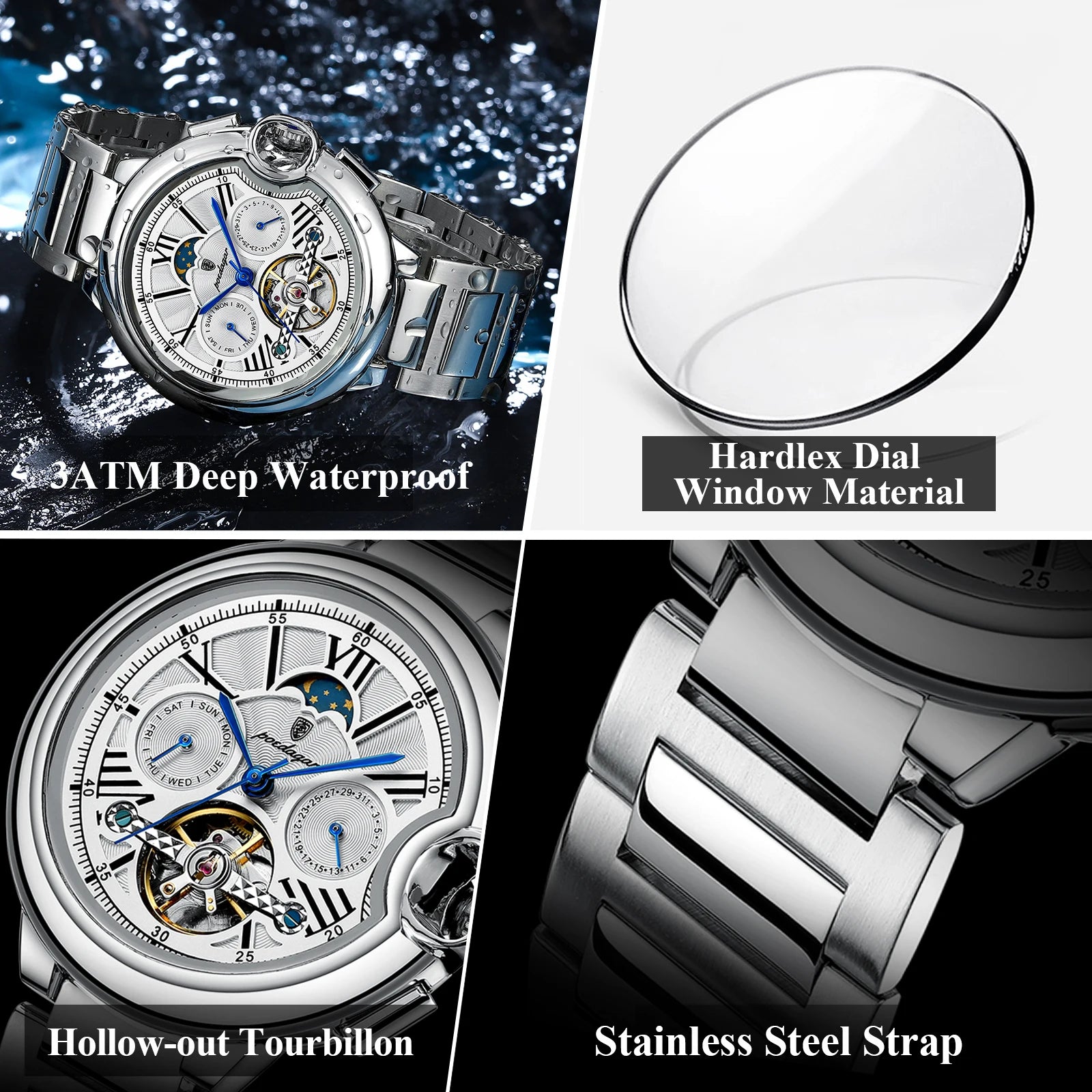 Titan Edge Men’s Mechanical Multifunction Watch