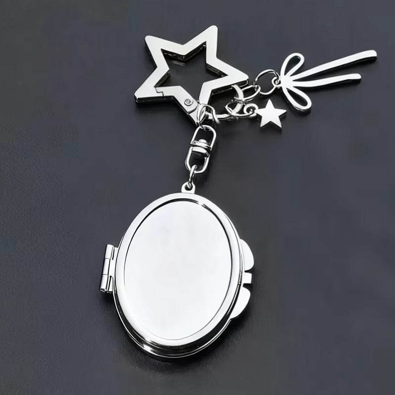 Starry Glow Mirror & Lipstick Style Keychain