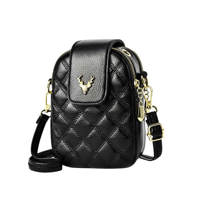 Compact PU Leather Mobile Phone Crossbody Bag