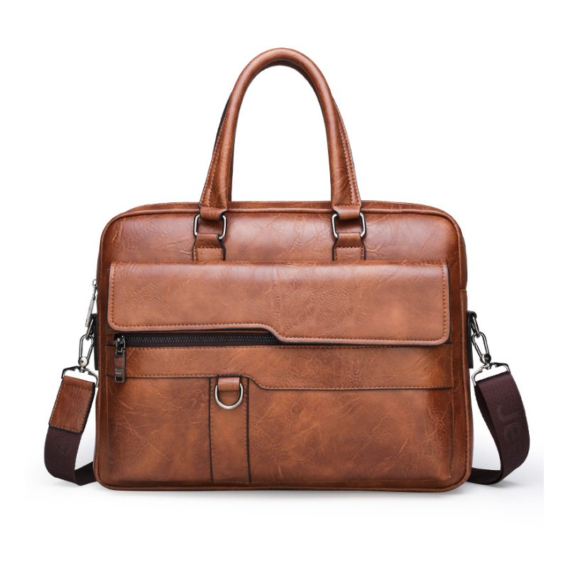 Retro Men's Faux Leather Laptop Briefcase