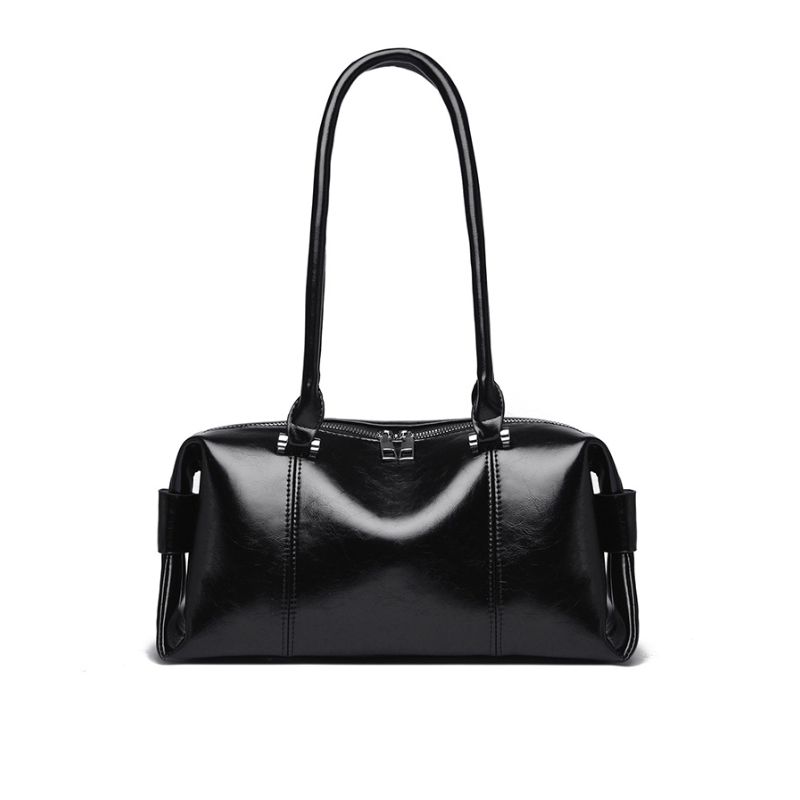 Black Gloss Bowling Shoulder Bag