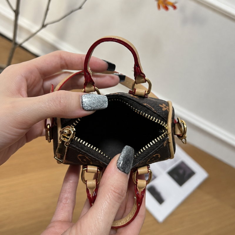 Mini Bag Charm – Cute Lipstick & Key Holder