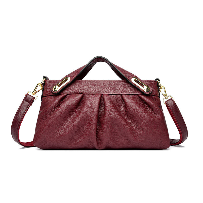 Pleated Luxe Handle Handbag