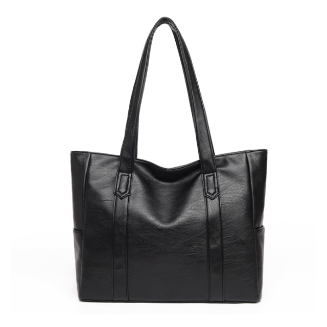 Soft Leather Texture Large Casual Tote Bag