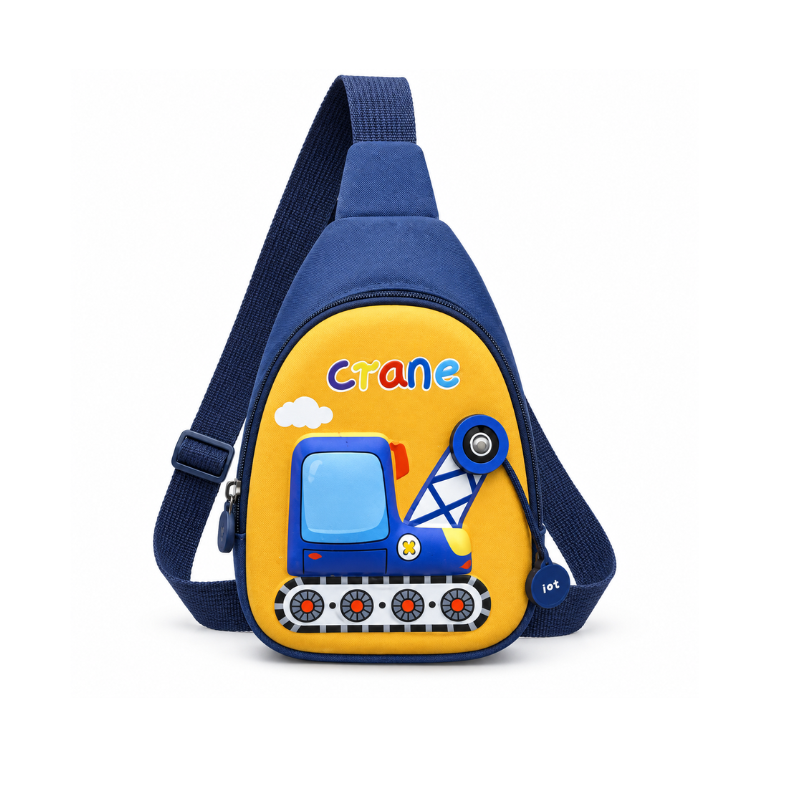 3D Construction Kids Crossbody Bag