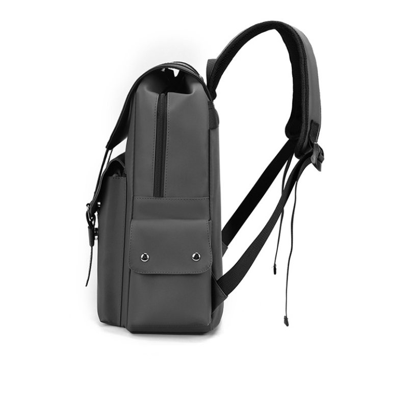 Men's Dual Strap Buckle Flap Everyday Backpack