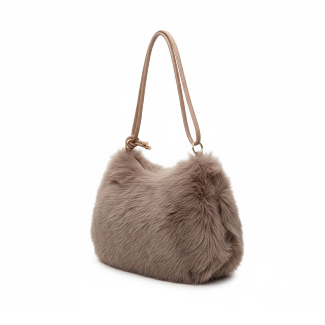 Fuzzy Flair Shoulder Bag