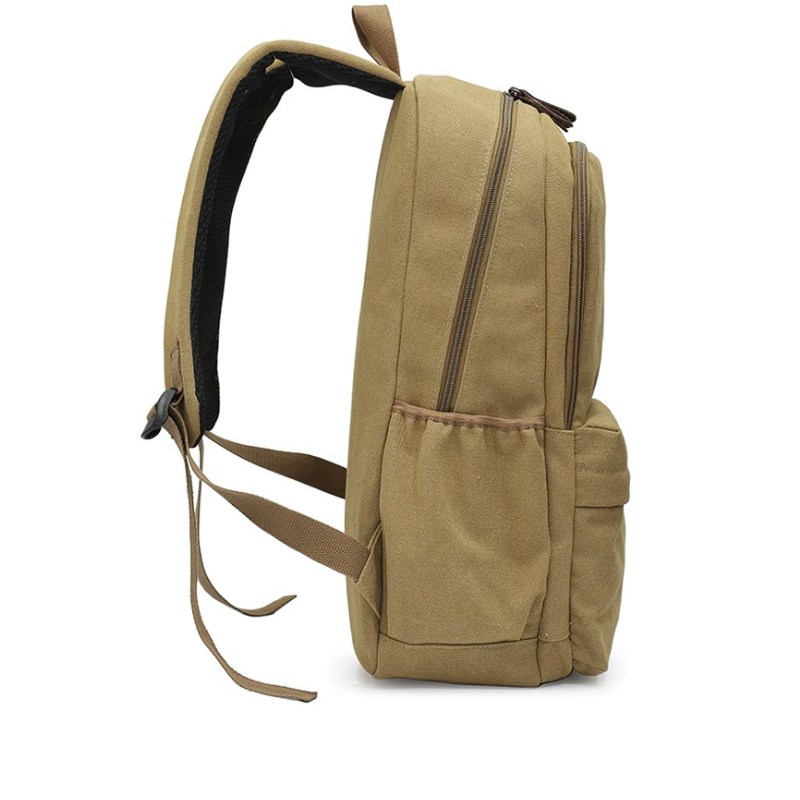 Durable Canvas Everyday Multi-Zip Backpack