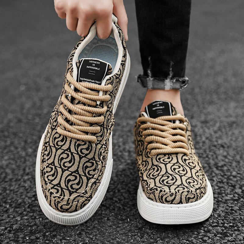 Women's Bold Monogram Print Urban Platform Sneakers