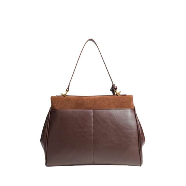 Nubiera Elite Lock Nubuck Leather Shoulder Bag