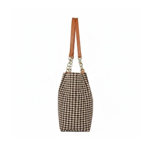 Retro Check Pattern Tote Bag