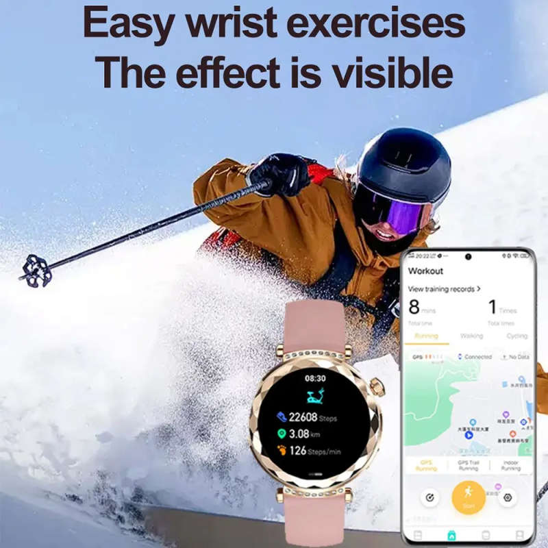 Elegant Fit Women's Smart Watch with Bluetooth Calling and Health Monitoring