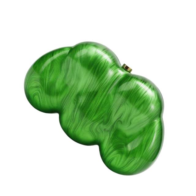 Sculptural Marbled Cloud Silhouette Clutch