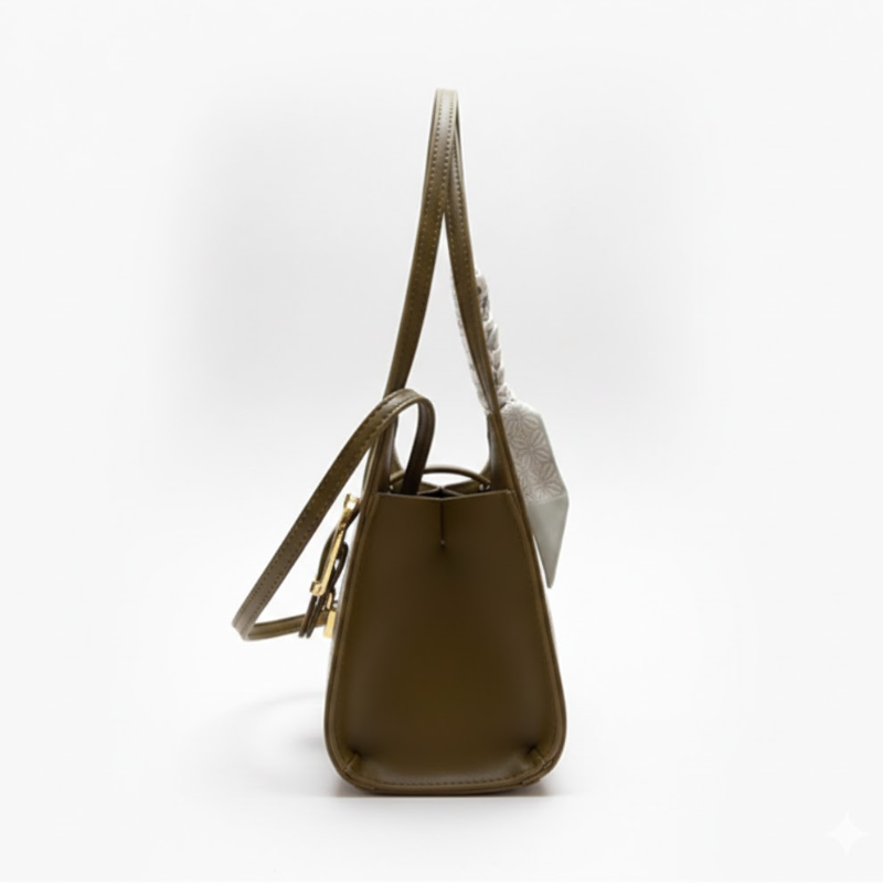 Vintage Buckle Baguette Shoulder Bag