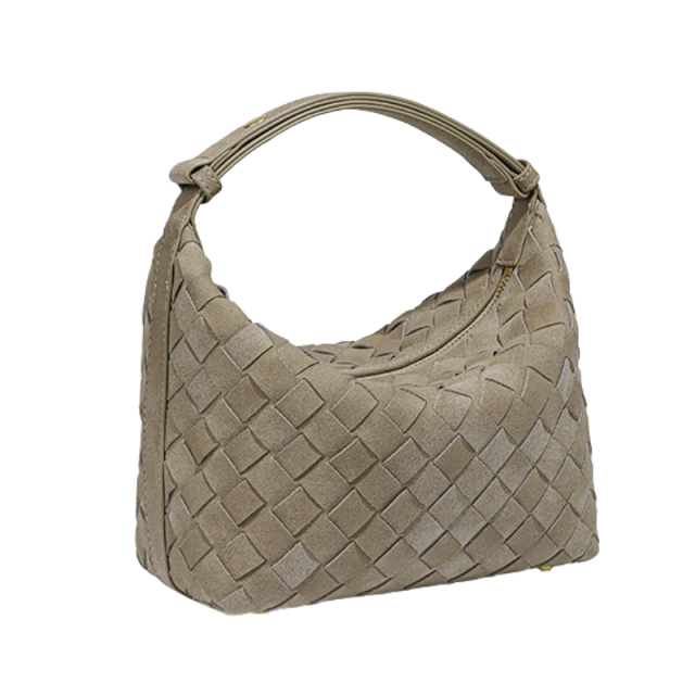 Suede Look Crescent Handbag