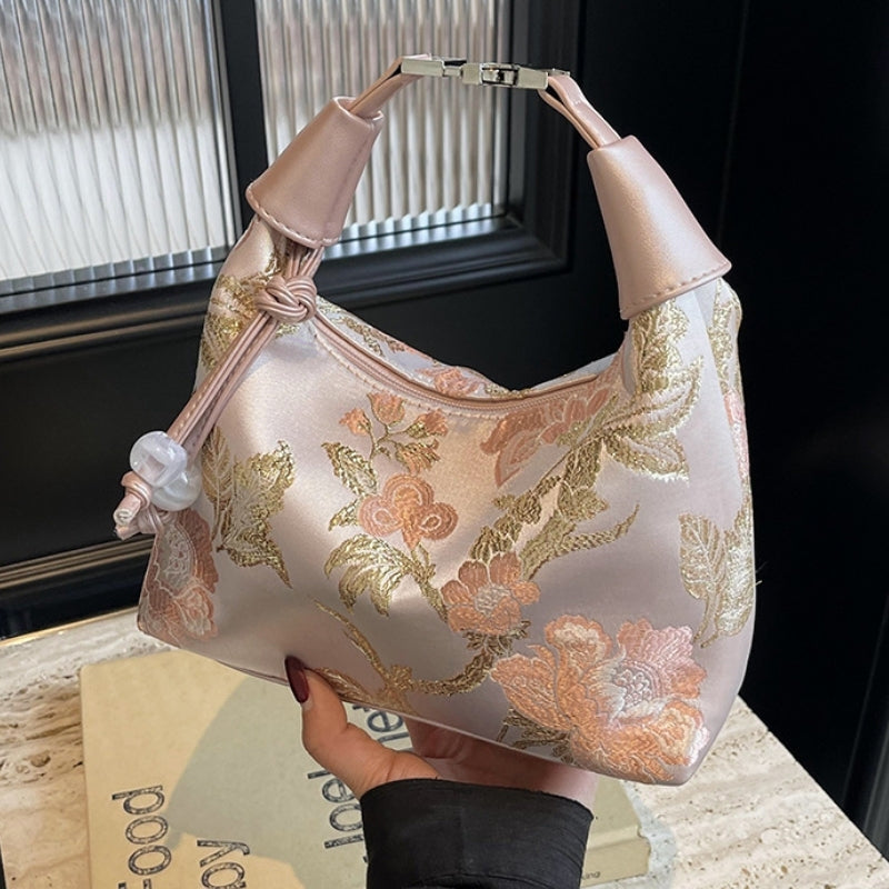 Pleated Silhouette Soft Touch Handbag