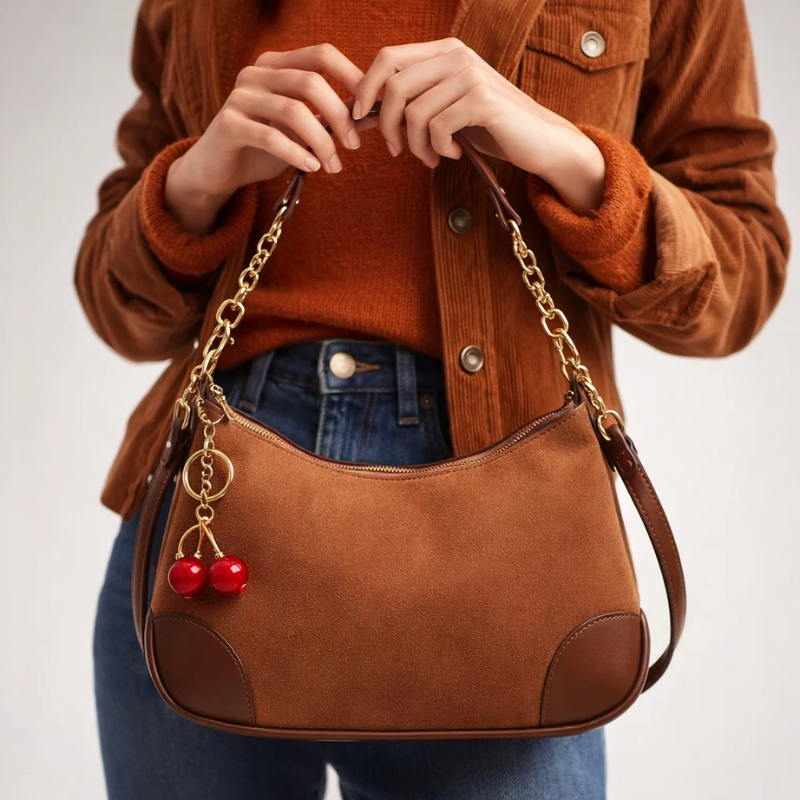 Retro Solid Color Underarm Shoulder Bag