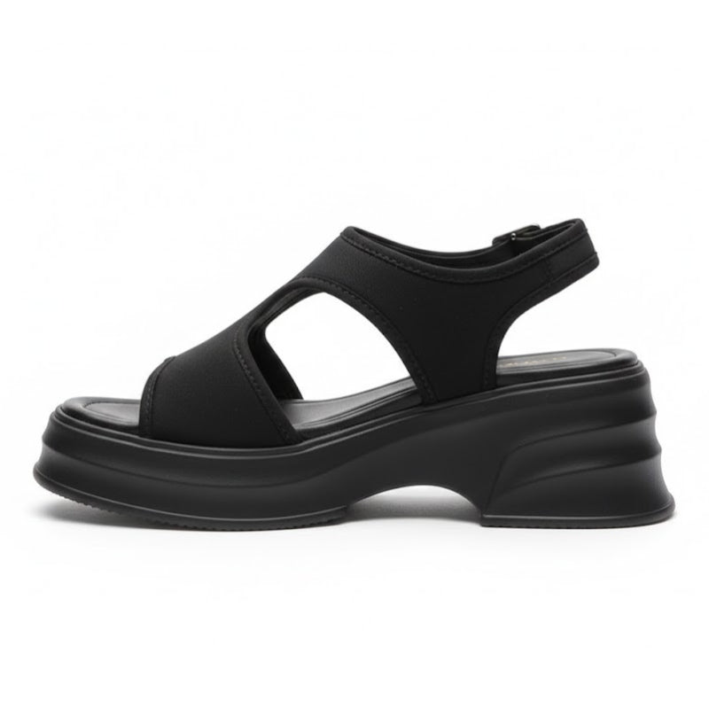 Sporty Architectural Wedge Platform Sandals for Women