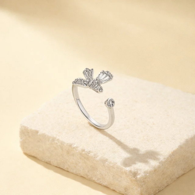 Full Diamond Butterfly Ring