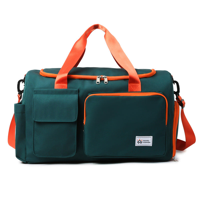 Contrast Color Oxford Sports Training Duffle Bag