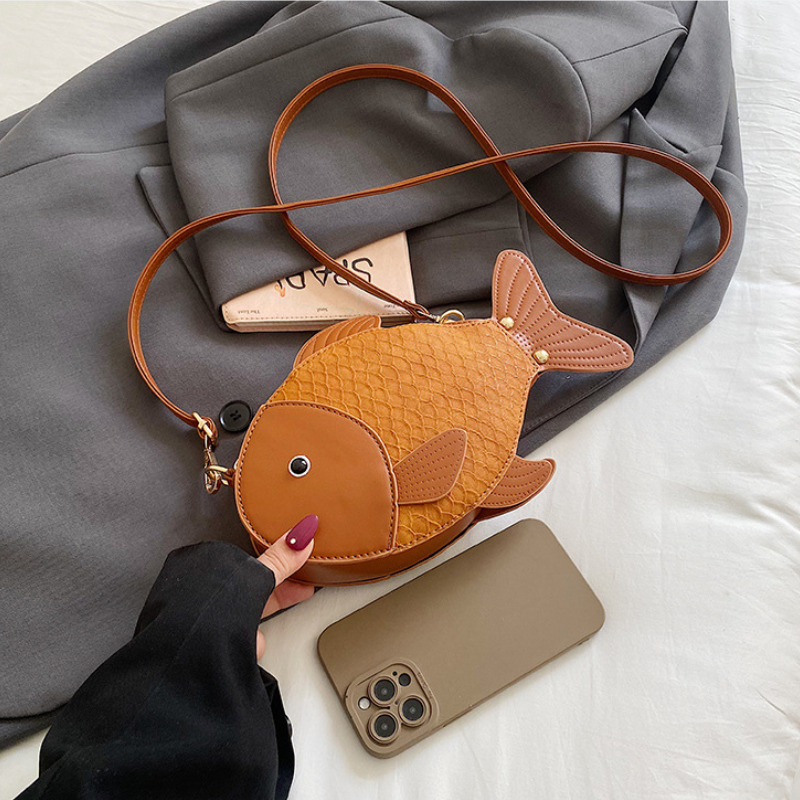 Playful Finley Women’s Cartoon Fish Crossbody Bag