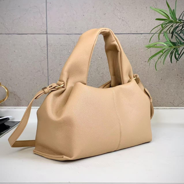 French Style PU Leather Dumpling Messenger Bag