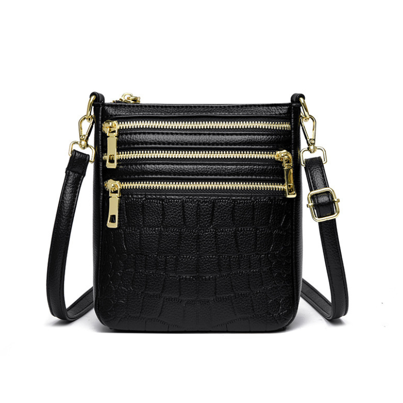 Stone Pattern Multi-Layer Crossbody Bag