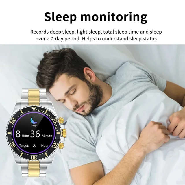 Men's Bluetooth Smart Watch with Rotating Bezel and Health Tracker