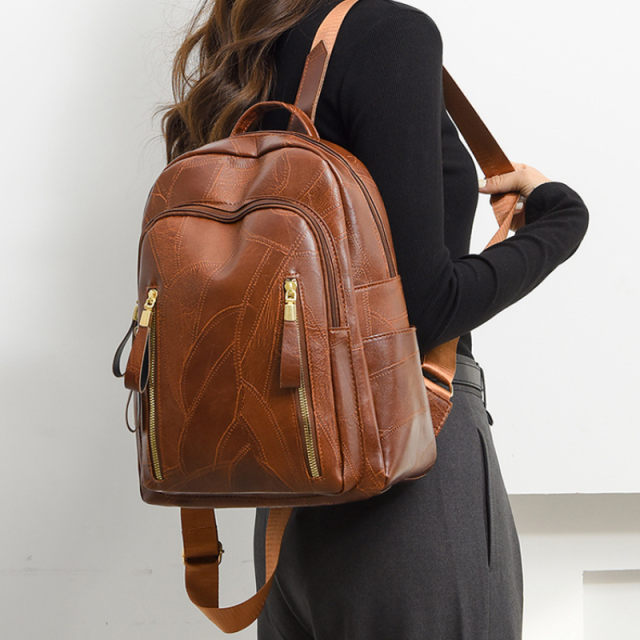 Vintage Soft Leather Backpack For Women