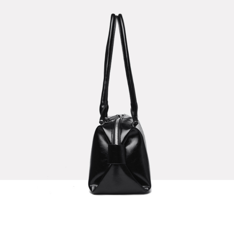 Black Gloss Bowling Shoulder Bag