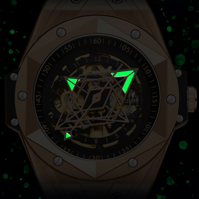 Geometric Skeleton Automatic Quartz Watch