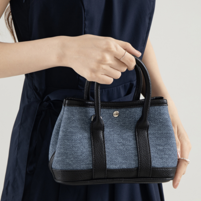 Denim Luxe Patchwork Handbag