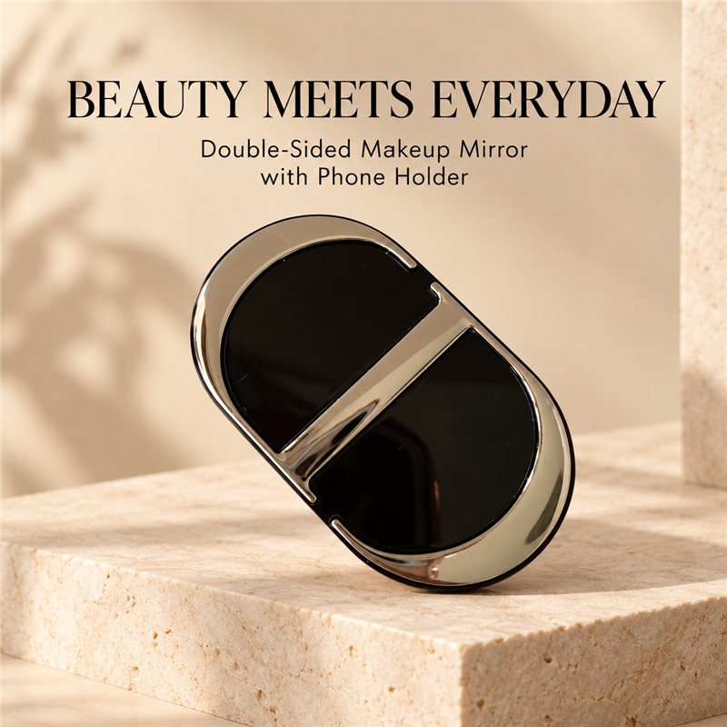 DualView Double-Sided Makeup Mirror with Phone Holder