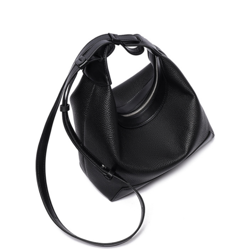 Leather Crescent Shoulder Bag