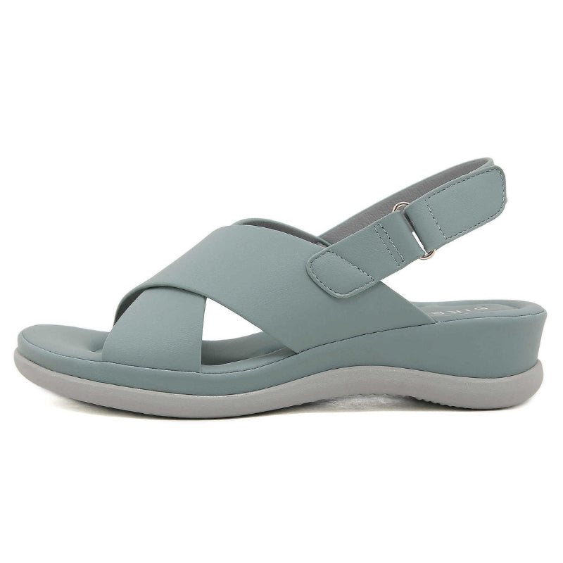 Women Chic Cross Strap Wedge Sandals with Backstrap