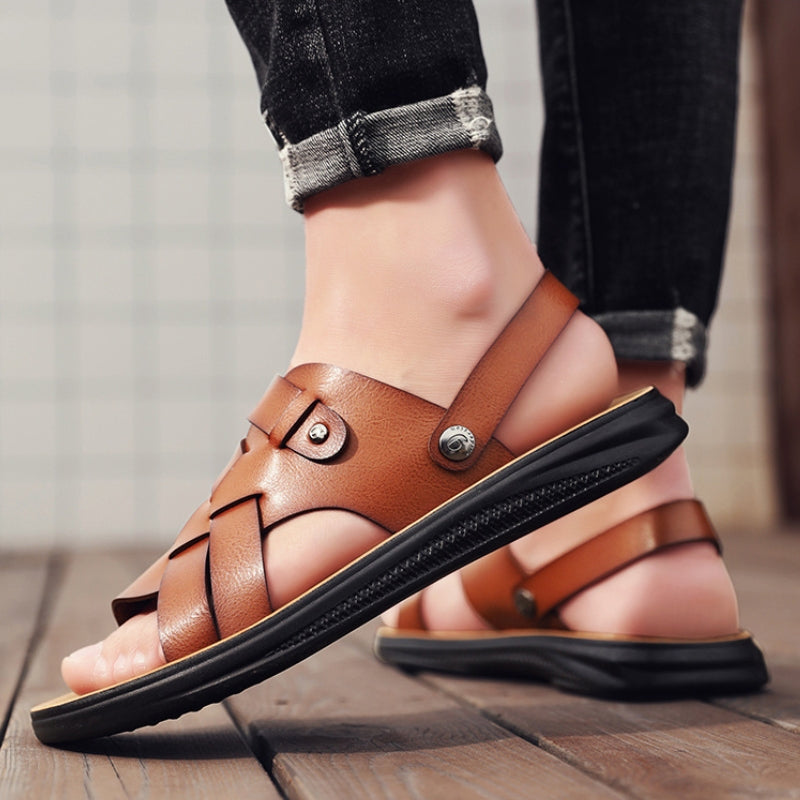 Men's Elegant Woven Strap Casual Sandals