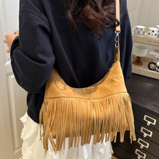 Sierra Fringe Hobo Shoulder Bag