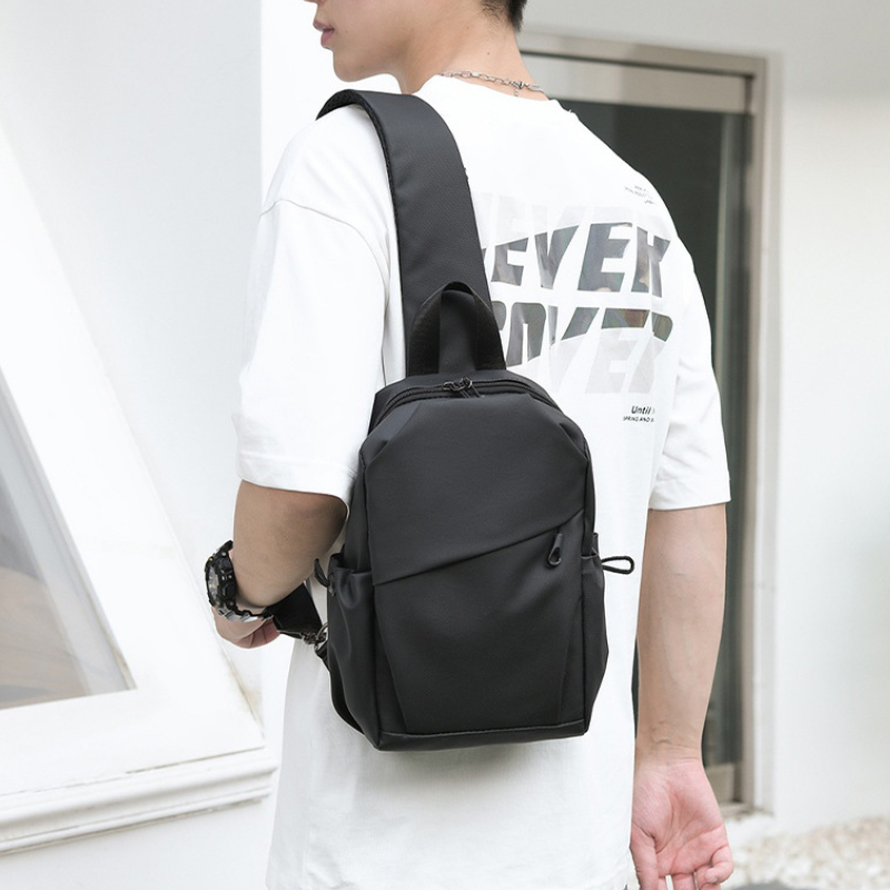 Men's Minimalist Geometric Single Strap Crossbody Bag
