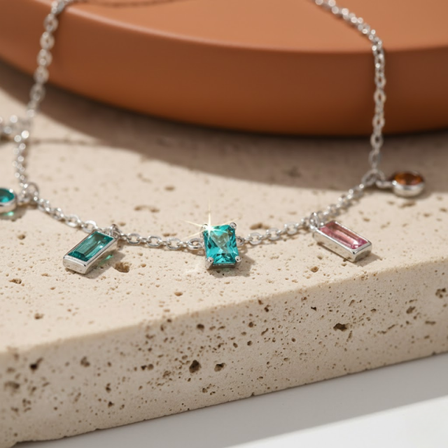 Geometric Square Tassel Bracelet