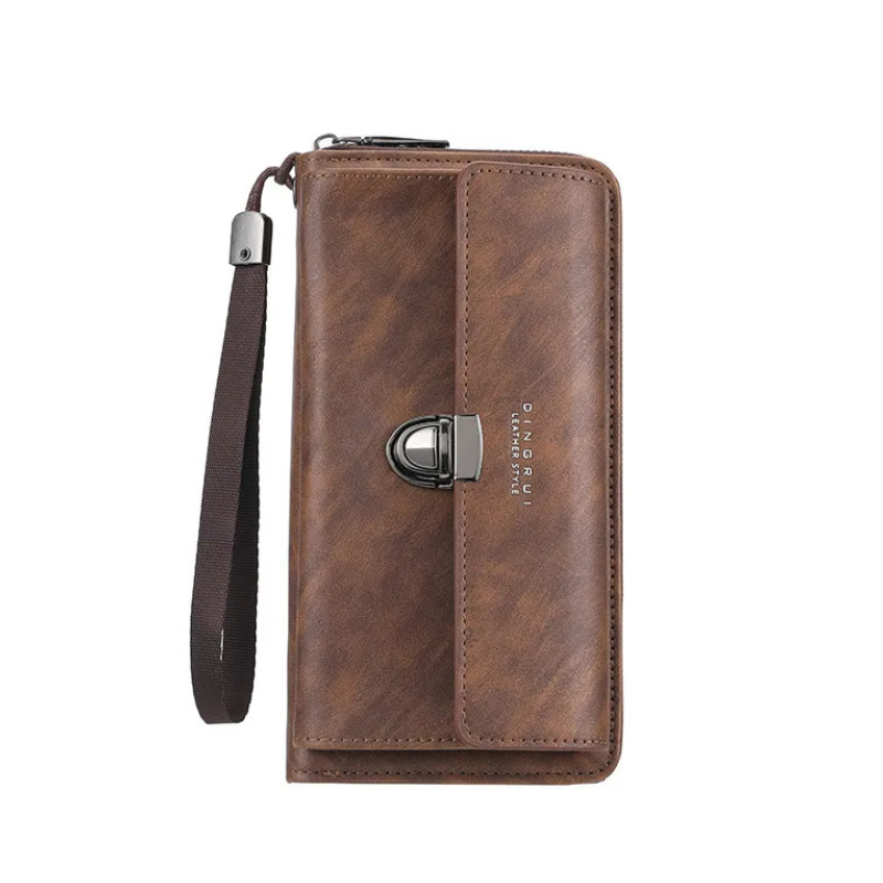 Men’s Large Capacity Wallet With Zipper And Card Slots