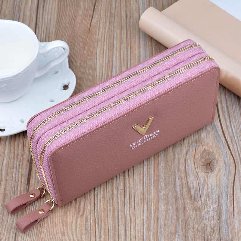 Double Zipper Large Capacity Women's Wallet
