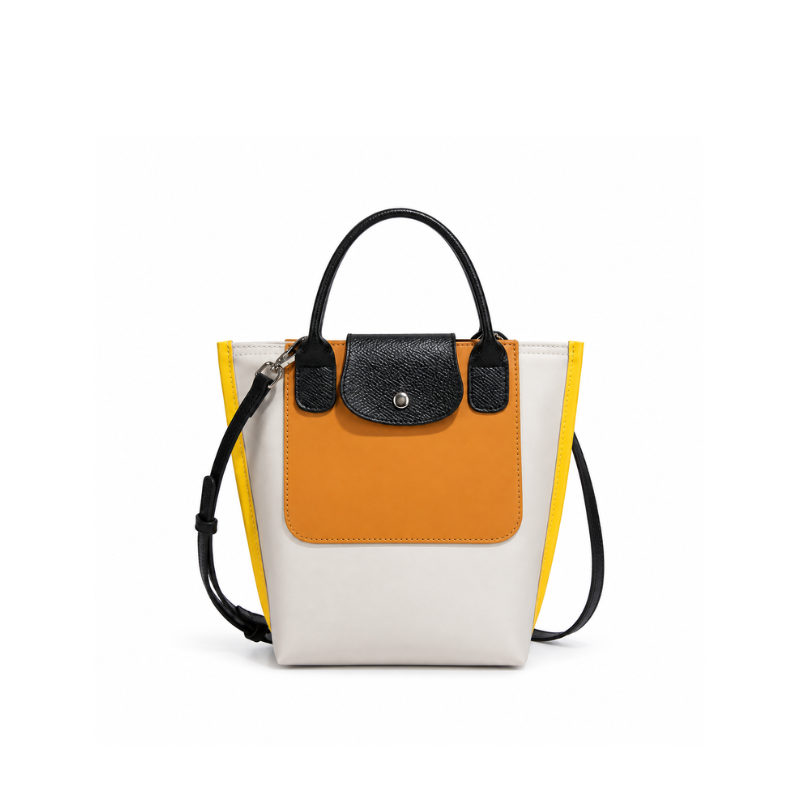 Contrast Frame Convertible Handbag