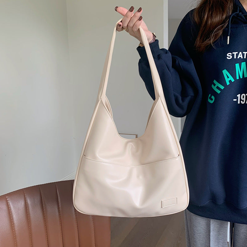 Retro Casual PU Leather Large Capacity Commuter Shoulder Bag