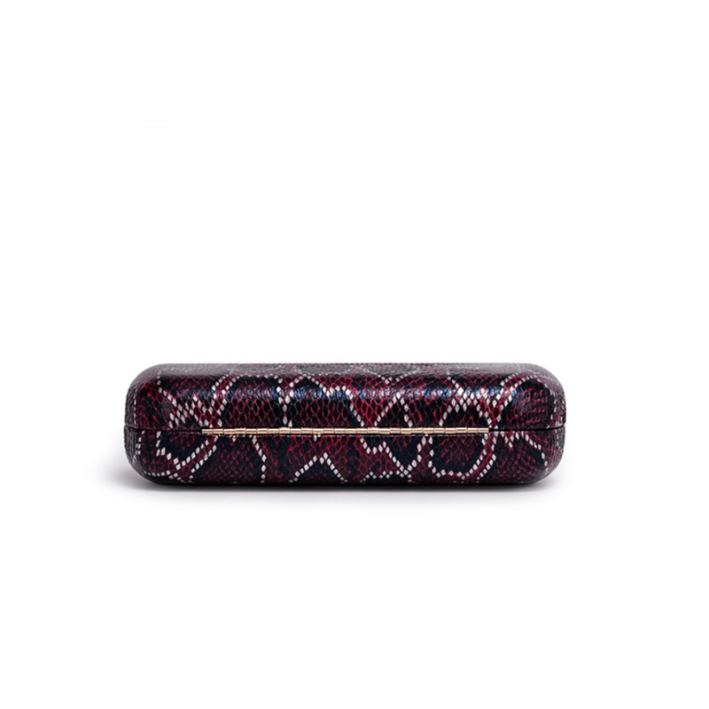 Snake Pattern Chain Clutch Bag