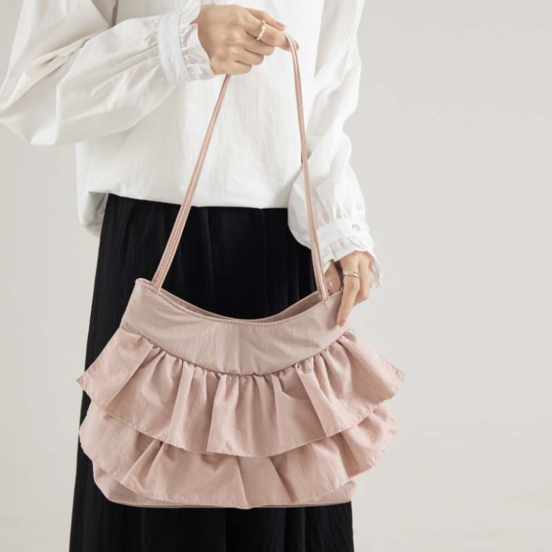 Luna Ruffle Shoulder Bag